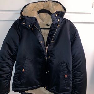 🆕TOPSHOP Fur lined Bomber Jacket